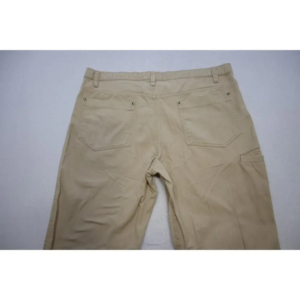 Merrell Carpenter Denim Work Pants Rugged Hiking‎ Camp Beige Mens Sz 40 x 32